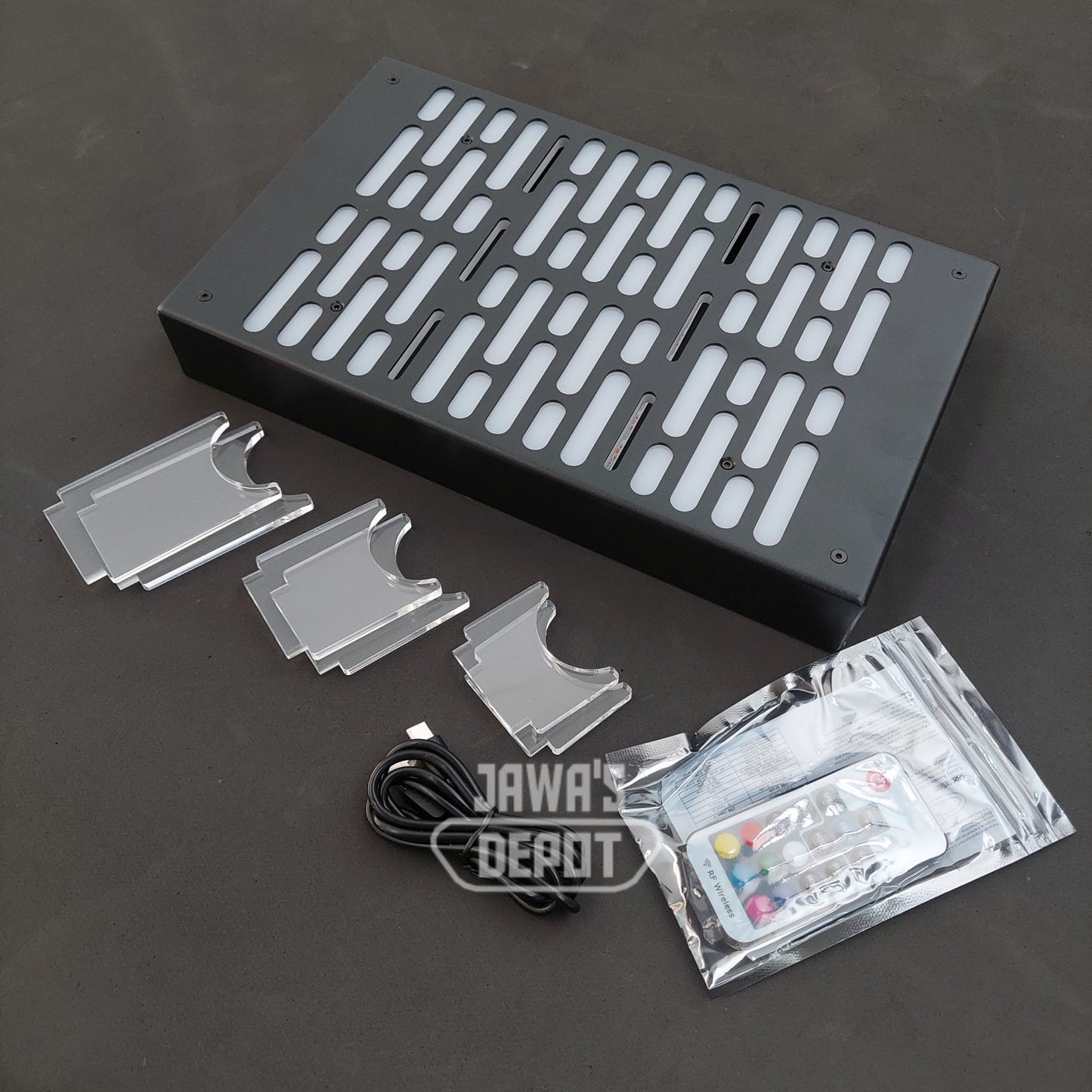 Triple Saber Display Stand With Base Lighting