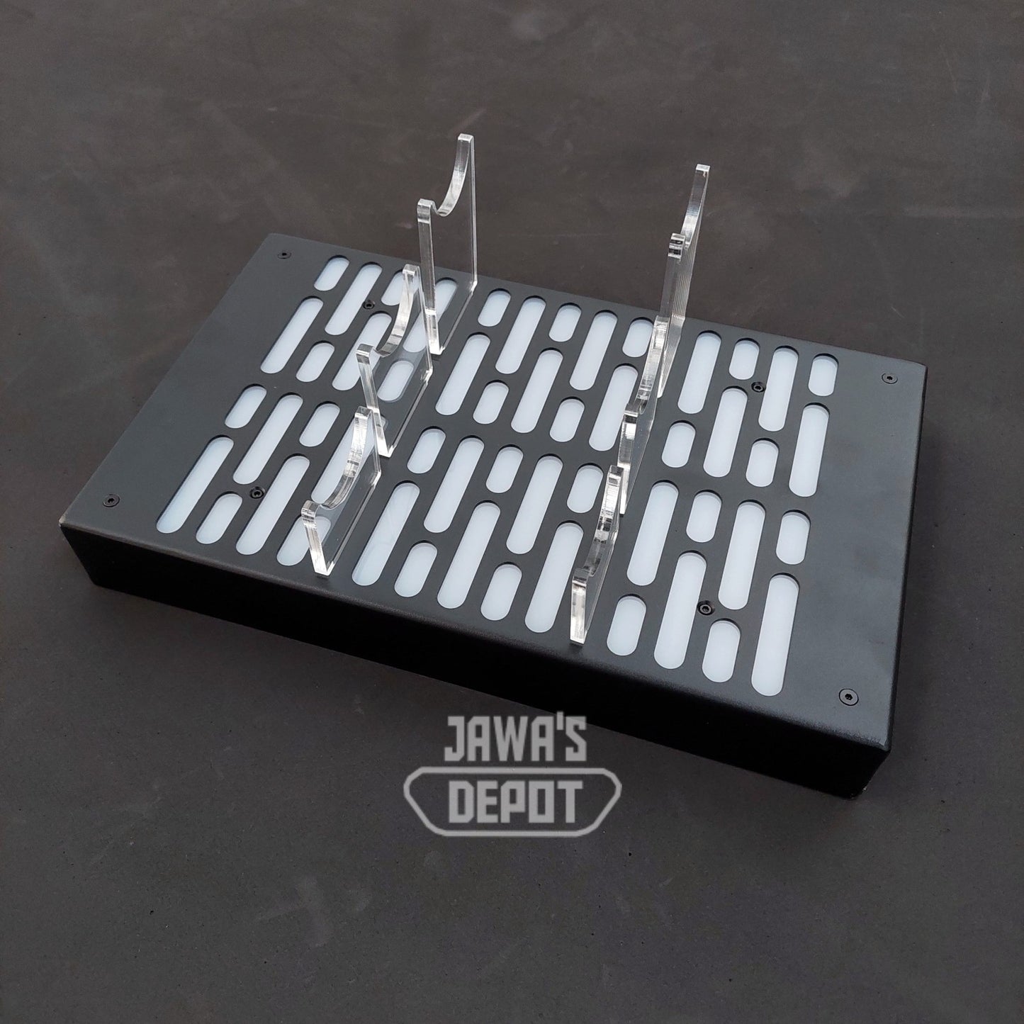 Triple Saber Display Stand With Base Lighting