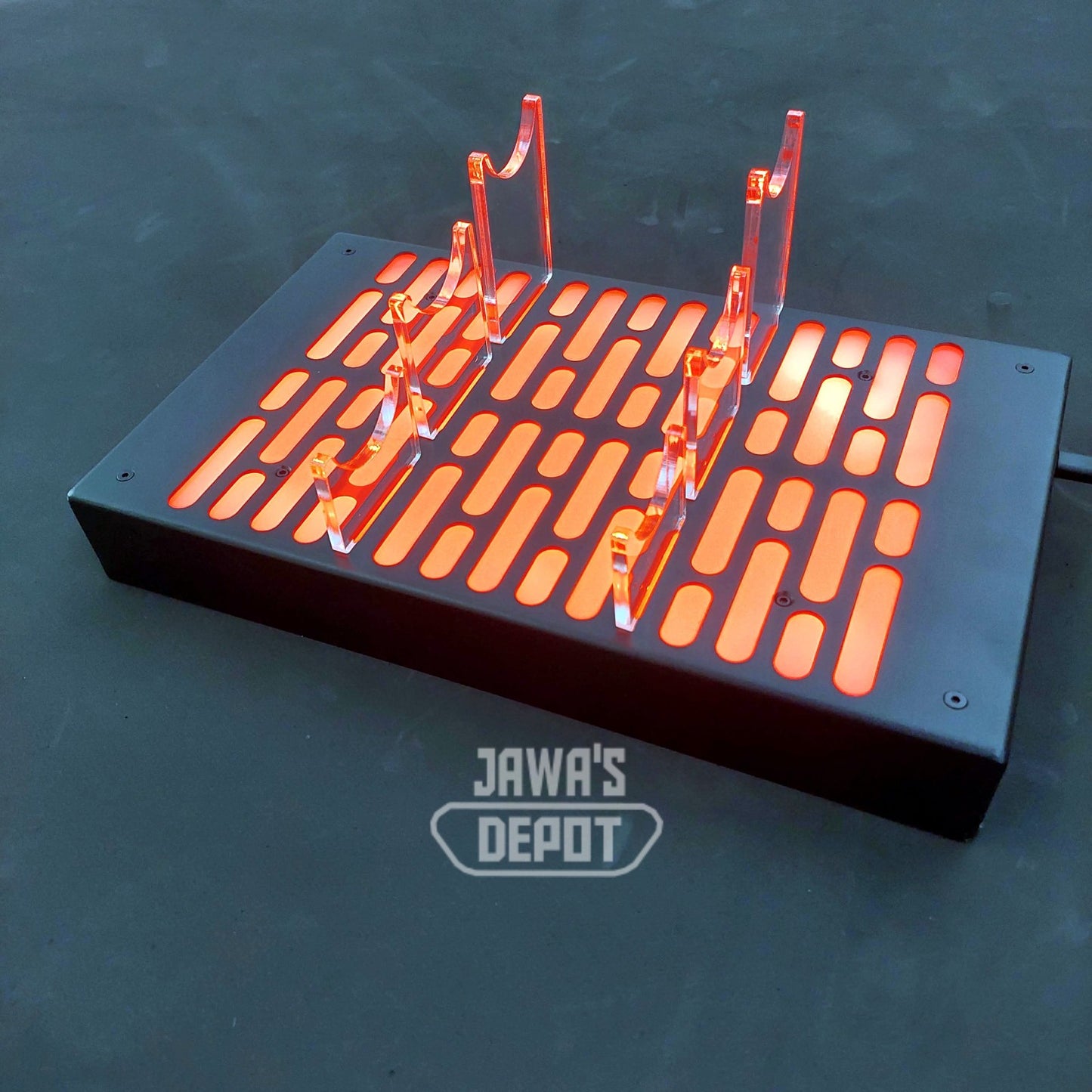 Triple Saber Display Stand With Base Lighting